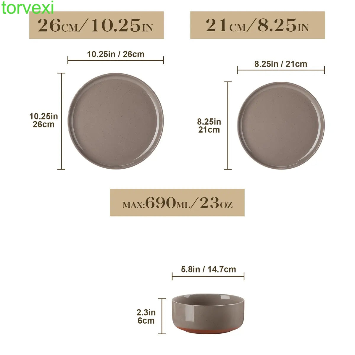 Modern Ceramic Dinnerware Set for 4/6/8, 12/16/18/24 Piece Plates and Bowls Set, Stoneware Kitchen Tableware, Microwave and Dishwasher Safe, Elegant Design