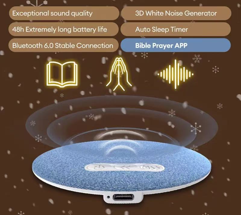 Ultra-Thin Pillow Speaker for Side Sleepers | Under Pillow Sleep Speaker for Music, White Noise & Private Listening