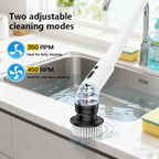 Cordless Electric Spin Scrubber – Waterproof, Adjustable Speed & Extendable Handle, Multi-Surface Cleaning Brush for Bathroom & Kitchen