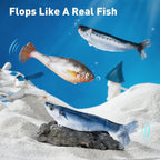 Interactive Cat Toys – Small Floppy Fish, Catnip, Rechargeable