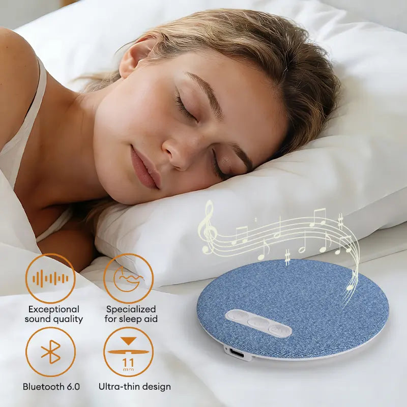 Ultra-Thin Pillow Speaker for Side Sleepers | Under Pillow Sleep Speaker for Music, White Noise & Private Listening