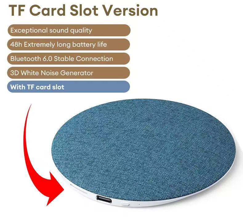 Ultra-Thin Pillow Speaker for Side Sleepers | Under Pillow Sleep Speaker for Music, White Noise & Private Listening