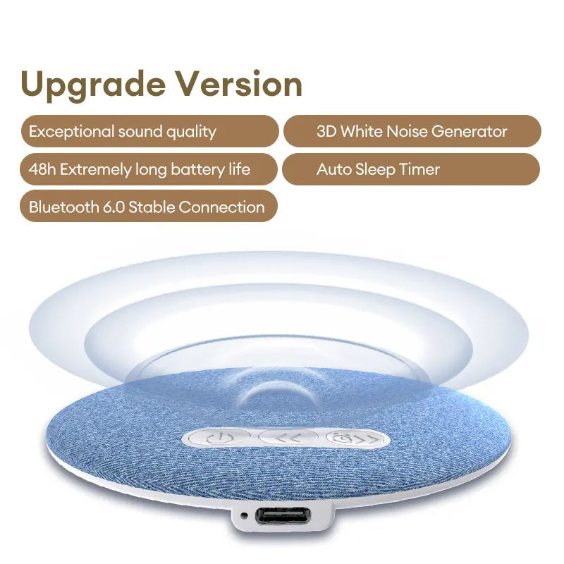 Ultra-Thin Pillow Speaker for Side Sleepers | Under Pillow Sleep Speaker for Music, White Noise & Private Listening